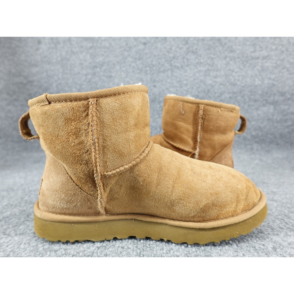 UGG Classic Mini II Boots Womens 9 Chestnut Good Suede Sheepskin 1016222 - Picture 5 of 8